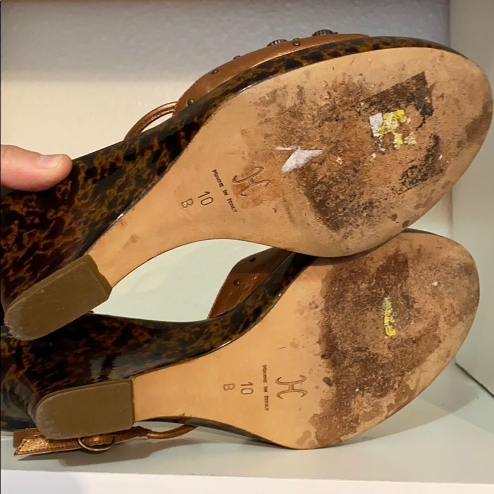 Cole Haan Bronze Wedge Jewel Strappy Sandals - Picture 14 of 16